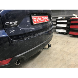 M129A GALIA Полностью оцинкованный фаркоп на Mazda CX-5 2012-2017, 2017-2025. Подрозетник убирается за бампер. Тип шара: A. Невидимый вырез бампера. Нагрузки: 210