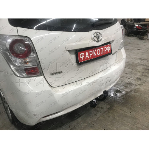 3069-A ORIS Фаркоп на Toyota Verso универсал 2009-2018 без выреза в бампере. Тип шара: A. Нагрузки: 1200/50 кг, масса фаркопа 17,1 кг (без электрики в комплекте)