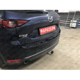 M129A GALIA Полностью оцинкованный фаркоп на Mazda CX-5 2012-2017, 2017-2025. Подрозетник убирается за бампер. Тип шара: A. Невидимый вырез бампера. Нагрузки: 210