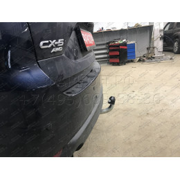 M129A GALIA Полностью оцинкованный фаркоп на Mazda CX-5 2012-2017, 2017-2025. Подрозетник убирается за бампер. Тип шара: A. Невидимый вырез бампера. Нагрузки: 210