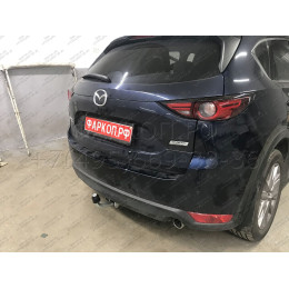 M129A GALIA Полностью оцинкованный фаркоп на Mazda CX-5 2012-2017, 2017-2025. Подрозетник убирается за бампер. Тип шара: A. Невидимый вырез бампера. Нагрузки: 210