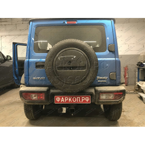 SZ 13 AVTOS Фаркоп на Suzuki Jimny 2018- без выреза в бампере. Тип шара: E. Нагрузки: 1200/75 кг, масса фаркопа 15 кг (без электрики в комплекте)