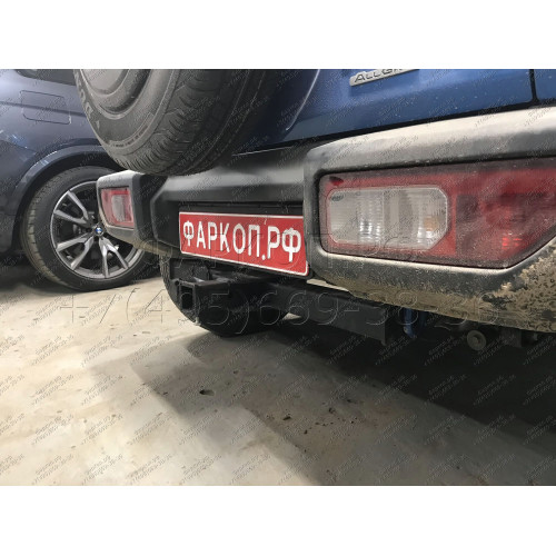 SZ 13 AVTOS Фаркоп на Suzuki Jimny 2018- без выреза в бампере. Тип шара: E. Нагрузки: 1200/75 кг, масса фаркопа 15 кг (без электрики в комплекте)