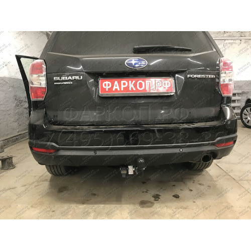 6311-A ORIS Фаркоп на Subaru Forester 2013-2018. Необходима подрезка бампера. Тип шара: A. Нагрузки: 1500/50 кг, масса фаркопа 16,7 кг (без электрики в комплекте)
