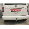 V067A GALIA Полностью оцинкованный фаркоп на Volkswagen Caddy 2004-2020, включая Maxi, включая 4WD. Подрозетник убирается за бампер. Тип шара: A. Установка без выреза бампера. Нагрузки: 1650/80 кг, масса фаркопа 15,02 кг