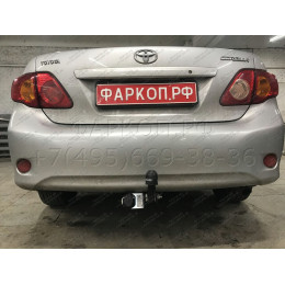 T117-A Лидер-плюс ТСУ для Toyota Corolla седан E150 2007-2013, E170 (кроме арабской версии) 2013-2019 без снятия и выреза бампера. Нагрузки: 1500/75 кг, масса фаркопа 15,3