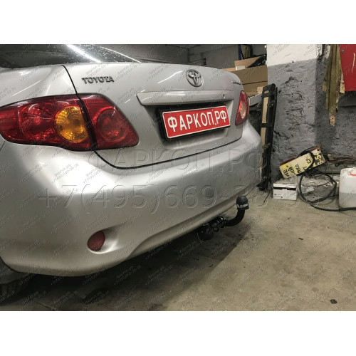 T117-A Лидер-плюс ТСУ для Toyota Corolla седан E150 2007-2013, E170 (кроме арабской версии) 2013-2019 без снятия и выреза бампера. Нагрузки: 1500/75 кг, масса фаркопа 15,36 кг (без электрики в комплекте)