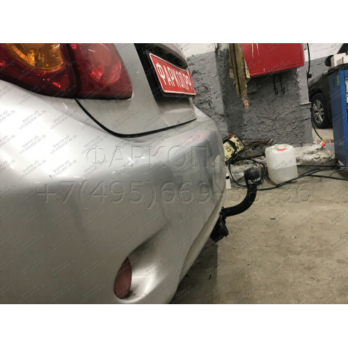 T117-A Лидер-плюс ТСУ для Toyota Corolla седан E150 2007-2013, E170 (кроме арабской версии) 2013-2019 без снятия и выреза бампера. Нагрузки: 1500/75 кг, масса фаркопа 15,36 кг (без электрики в комплекте)