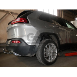 J013C GALIA Полностью оцинкованный фаркоп на Jeep Cherokee KL 2014-2018. Тип шара: C (горизонтальный съемный). Невидимый вырез бампера. Нагрузки: 2500/150 кг, масс