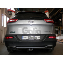 J013C GALIA Полностью оцинкованный фаркоп на Jeep Cherokee KL 2014-2018. Тип шара: C (горизонтальный съемный). Невидимый вырез бампера. Нагрузки: 2500/150 кг, масс