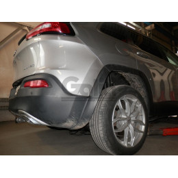 J013C GALIA Полностью оцинкованный фаркоп на Jeep Cherokee KL 2014-2018. Тип шара: C (горизонтальный съемный). Невидимый вырез бампера. Нагрузки: 2500/150 кг, масс
