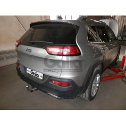 J013C GALIA Полностью оцинкованный фаркоп на Jeep Cherokee KL 2014-2018. Тип шара: C (горизонтальный съемный). Невидимый вырез бампера. Нагрузки: 2500/150 кг, масс
