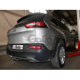 J013C GALIA Полностью оцинкованный фаркоп на Jeep Cherokee KL 2014-2018. Тип шара: C (горизонтальный съемный). Невидимый вырез бампера. Нагрузки: 2500/150 кг, масс