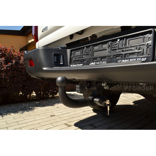 JCN-24-991422.00 PT GROUP Фаркоп на JAC T9 2024- без снятия и подрезки бампера. Тип шара: AV (вертикально съемный с ключом). Нагрузки: 3500/140 кг, масса фаркопа 30 кг (без электрики в комплекте)