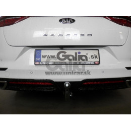 K047A GALIA Полностью оцинкованный фаркоп на Kia ProCeed 2018-. Тип шара: A. Установка без снятия и выреза бампера. Нагрузки: 1600/85 кг, масса фаркопа 14,82 кг