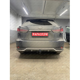 L-172 STEINHOF Фаркоп на Lexus RX 450h 2019-2022. Требуется подрезка бампера. Тип шара: AV (вертикальное быстросъемное крепление шара на ключе). Нагрузки: 2100/120