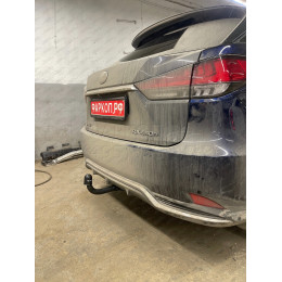 L-172 STEINHOF Фаркоп на Lexus RX 450h 2019-2022. Требуется подрезка бампера. Тип шара: AV (вертикальное быстросъемное крепление шара на ключе). Нагрузки: 2100/120
