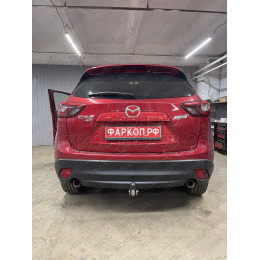 M129A GALIA Полностью оцинкованный фаркоп на Mazda CX-5 2012-2017, 2017-2025. Подрозетник убирается за бампер. Тип шара: A. Невидимый вырез бампера. Нагрузки: 210