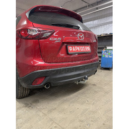 M129A GALIA Полностью оцинкованный фаркоп на Mazda CX-5 2012-2017, 2017-2025. Подрозетник убирается за бампер. Тип шара: A. Невидимый вырез бампера. Нагрузки: 210