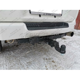 H.M18.E HALTY Фаркоп на Mitsubishi Delica 4 поколение 1994-2007 (кроме PF8W super exceed crystal lite roof long) без подрезки бампера. Тип шара: E. Нагрузки: 750/75 кг, масса фаркопа 24,