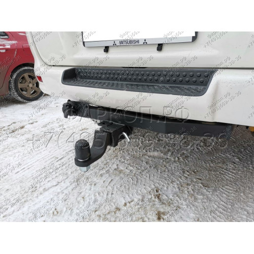 H.M18.E HALTY Фаркоп на Mitsubishi Delica 4 поколение 1994-2007 (кроме PF8W super exceed crystal lite roof long) без подрезки бампера. Тип шара: E. Нагрузки: 750/75 кг, масса фаркопа 24,8 кг