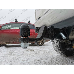 H.M18.E HALTY Фаркоп на Mitsubishi Delica 4 поколение 1994-2007 (кроме PF8W super exceed crystal lite roof long) без подрезки бампера. Тип шара: E. Нагрузки: 750/75 кг, масса фаркопа 24,