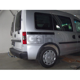 O037C GALIA Полностью оцинкованный фаркоп на Opel Combo 2004-2012. Подрозетник убирается за бампер. Тип шара: C (горизонтальный съемный). Невидимый вырез б