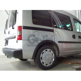 O037C GALIA Полностью оцинкованный фаркоп на Opel Combo 2004-2012. Подрозетник убирается за бампер. Тип шара: C (горизонтальный съемный). Невидимый вырез б