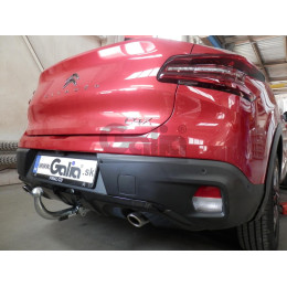 O074A GALIA Полностью оцинкованный фаркоп на Citroen C4 X 2023-, Opel Mokka 2020-, Jeep Avenger 2023-. Тип шара: A. Невидимый вырез бампера. Нагрузки: 1400/85 кг, масса фаркопа
