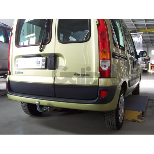 R081A GALIA Полностью оцинкованный фаркоп на Renault Kangoo 1998-2010, кроме 4x4, кроме Long. Тип шара: A. Установка без снятия и выреза бампера. Нагрузки: 1350/75 кг, масса фаркопа 12,42 кг