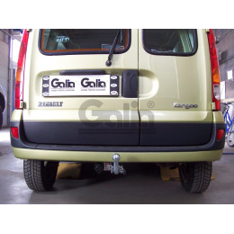 R081A GALIA Полностью оцинкованный фаркоп на Renault Kangoo 1998-2010, кроме 4x4, кроме Long. Тип шара: A. Установка без снятия и выреза бампера. Нагрузки: 1350/75 кг,
