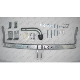 R081A GALIA Полностью оцинкованный фаркоп на Renault Kangoo 1998-2010, кроме 4x4, кроме Long. Тип шара: A. Установка без снятия и выреза бампера. Нагрузки: 1350/75 кг,