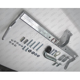 R081A GALIA Полностью оцинкованный фаркоп на Renault Kangoo 1998-2010, кроме 4x4, кроме Long. Тип шара: A. Установка без снятия и выреза бампера. Нагрузки: 1350/75 кг,