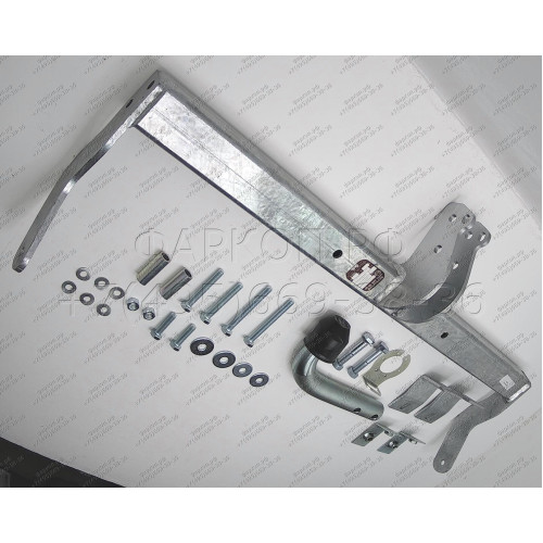 R081A GALIA Полностью оцинкованный фаркоп на Renault Kangoo 1998-2010, кроме 4x4, кроме Long. Тип шара: A. Установка без снятия и выреза бампера. Нагрузки: 1350/75 кг, масса фаркопа 12,42 кг