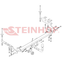 S-360 STEINHOF Фаркоп на Subaru Forester (кроме 2.0 S-Turbo) 1997-2008 без снятия и подрезки бампера. Тип шара: A. Нагрузки: 2000/75 кг, масса фаркопа 16,5 кг (без электрики 