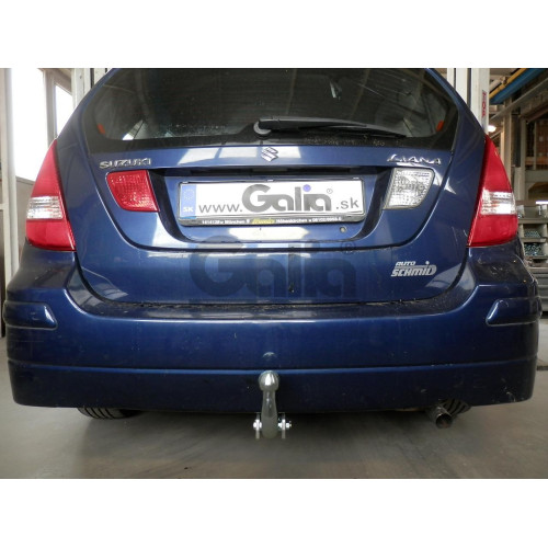 S057C GALIA Полностью оцинкованный фаркоп на Suzuki Liana хетчбек 2WD/4WD 2001-2007. Тип шара: C (горизонтальный съемный). Без выреза бампера. Нагрузки: 1300/75 кг, масса фаркопа 17,36 кг