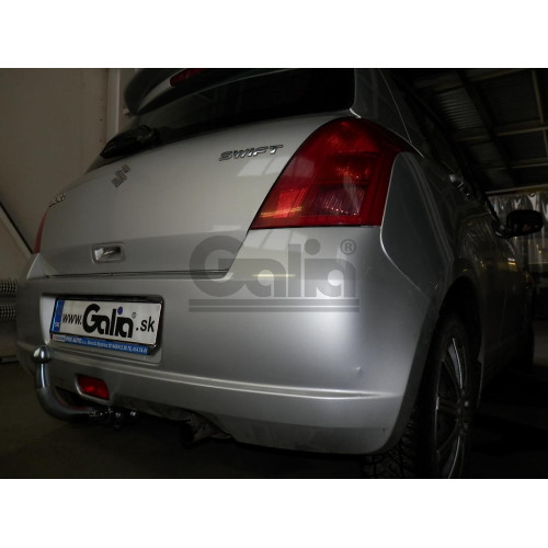 S078C GALIA Полностью оцинкованный фаркоп на Suzuki Swift хетчбек 3/5 дверей 2005-2009, кроме 4WD, Opel Agila B 2008-2014, Suzuki Splash 2008-2015. Шар перекрывает противотуманную фару. Тип шара: C (горизонтальный съемный). Невидимый вырез бампера. Нагруз