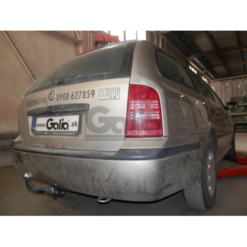S085C GALIA Полностью оцинкованный фаркоп на Skoda Octavia I седан/универсал 1998-2004, Octavia Tour 2004-2010. Подрозетник убирается за бампер. Тип шара: C (горизонтальный съемный). Невидимый вырез бампера. Нагрузки: 1600/75 кг, масса фаркопа 14,67 кг