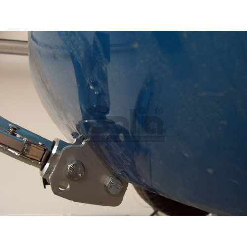 S090A GALIA Полностью оцинкованный фаркоп на Skoda Praktik 2006-2015, Roomster 2006-2015, включая Scout, с 06/2010-2015 требуется электрика с блоком согласования. Тип шара: A. Требуется вырез в бампере. Нагрузки: 1200/50 кг, масса фаркопа 13,62 кг