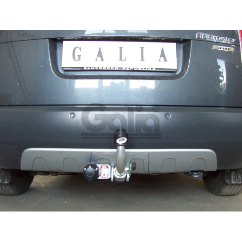 S090A GALIA Полностью оцинкованный фаркоп на Skoda Praktik 2006-2015, Roomster 2006-2015, включая Scout, с 06/2010-2015 требуется электрика с блоком согласования. Тип шара: A. Требуется вырез в бампере. Нагрузки: 1200/50 кг, масса фаркопа 13,62 кг