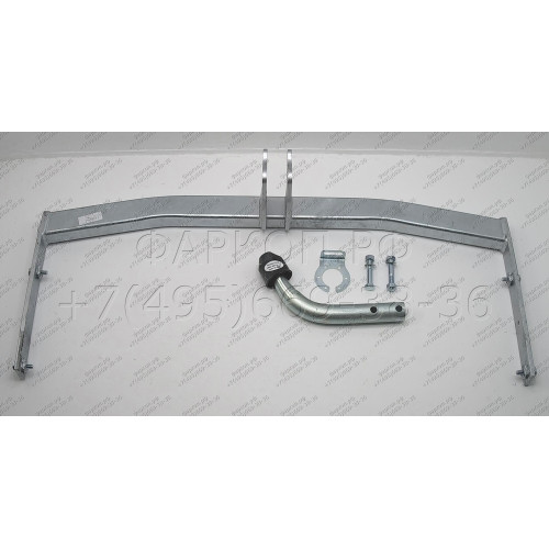 S090A GALIA Полностью оцинкованный фаркоп на Skoda Praktik 2006-2015, Roomster 2006-2015, включая Scout, с 06/2010-2015 требуется электрика с блоком согласования. Тип шара: A. Требуется вырез в бампере. Нагрузки: 1200/50 кг, масса фаркопа 13,62 кг