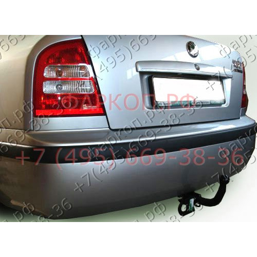 S104-A Лидер-плюс ТСУ для Skoda Octavia Tour лифтбек 1997-2010. Требуется подрезка бампера. Нагрузки: 1300/75 кг, масса фаркопа 18,6 кг (без электрики в комплекте)