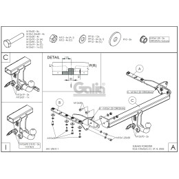 S106C GALIA Полностью оцинкованный фаркоп на Subaru Forester 2013-2018. Тип шара: C (горизонтальный съемный). Невидимый вырез бампера. Нагрузки: 2200/90 кг, масса