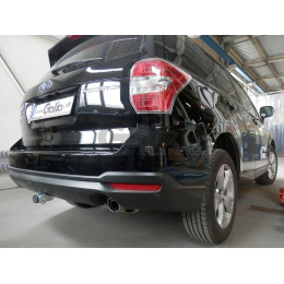 S106C GALIA Полностью оцинкованный фаркоп на Subaru Forester 2013-2018. Тип шара: C (горизонтальный съемный). Невидимый вырез бампера. Нагрузки: 2200/90 кг, масса