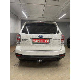 S106C GALIA Полностью оцинкованный фаркоп на Subaru Forester 2013-2018. Тип шара: C (горизонтальный съемный). Невидимый вырез бампера. Нагрузки: 2200/90 кг, масса