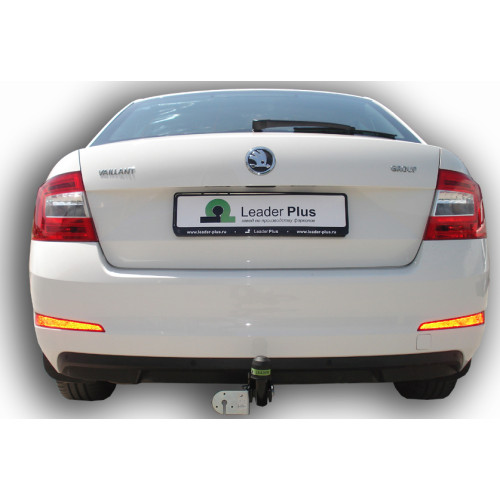 S108-A Лидер-плюс ТСУ для Skoda Octavia III лифтбек (5E3) 2013-2020. Требуется подрезка бампера. Нагрузки: 1300/75 кг, масса фаркопа 14,26 кг (без электрики в комплекте)
