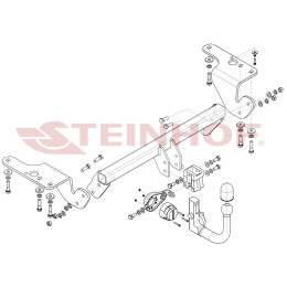 T-099 STEINHOF Фаркоп на Toyota Avensis универсал T27 2009-2018 без подрезки бампера. Тип шара: AV (вертикальное быстросъемное крепление шара на ключе). Нагрузк