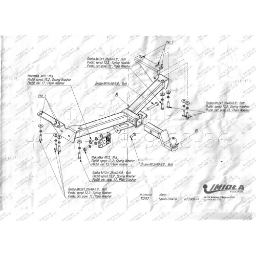 T.202 IMIOLA Фаркоп Toyota Land Cruiser Prado 2003-2009, Toyota Land Cruiser Prado 2009-2023, Lexus GX 470 2003-2009, Lexus GX 460 2009-2023. Невидимый вырез в бампере. Тип шара: E. Нагрузки: 2000/100 кг (электрика в комплекте)