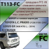 T113-FC Лидер-плюс ТСУ для Toyota Land Cruiser Prado J120 2002-2009, Toyota Land Cruiser Prado J150 2009-2023, Lexus GX 470 2002-2009, Lexus GX 460 2009-2023 без выреза бампера. Нагрузки: 1200/50 кг, масса фаркопа 18,54 кг (без электрики в комплекте)
