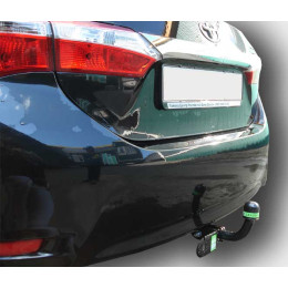 T117-A Лидер-плюс ТСУ для Toyota Corolla седан E150 2007-2013, E170 (кроме арабской версии) 2013-2019 без снятия и выреза бампера. Нагрузки: 1500/75 кг, масса фаркопа 15,3